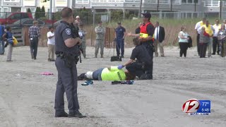 Active shooter training exercise takes place at Narragansett Beach