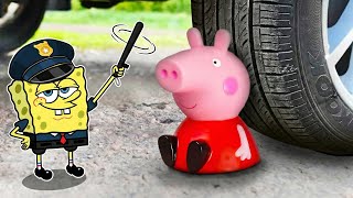 TRY THIS!! Experiment Car vs Peppa Pig Toy | Crushing Crunchy & Soft Things | Woa Doodland screenshot 3