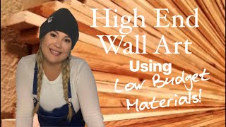 How to use Wood Shims to DIY a High End Dupe! How to make a sunburst mirror #wallart #diywalldecor