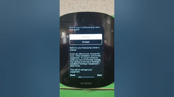 Ecobee setup for dual fuel gas furnace and heat pump
