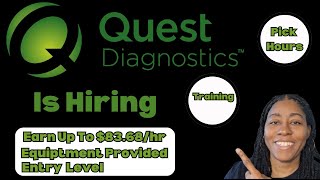 Quest Diagnostics is HIRING! | Earn Up To $83.86 | Best Work from Home Jobs | Pick Your Hours