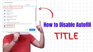 how to disable autofill in google chrome