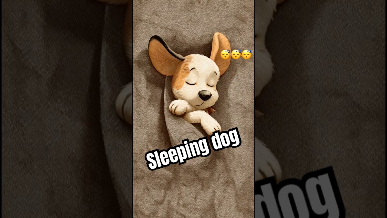 Animated sleeping dog cutely🐶| 