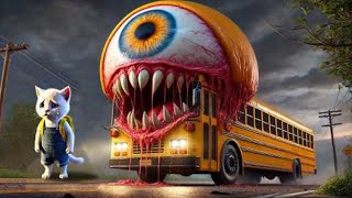π±πThe kitten encountered a mutated school bus monster on its way to school!π±π₯ #ai #story #catshorts