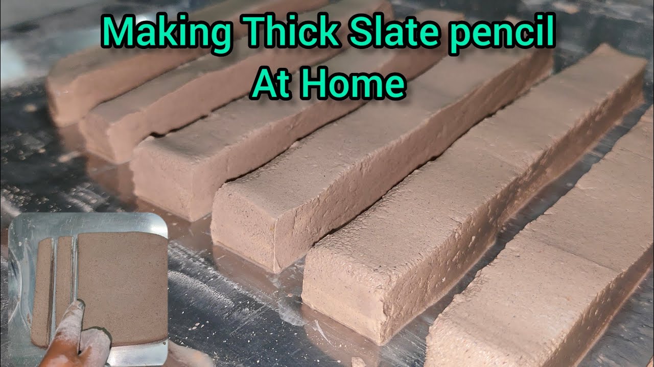 Making Thick SLATE PENCIL At Home Very Earthy ASMR slate pencil