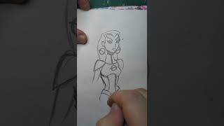 SKETCHING SATURN GIRL FROM LEGION OF SUPER HEROES ANIMATED SERIES #shorts SKETCHING SATURN GIRL FROM LEGION OF SUPER HEROES ANIMATED SERIES #shorts