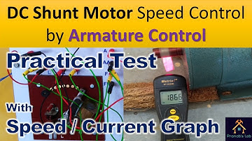 Speed Control of DC Shunt Motor by ARMATURE Control Method | Practical