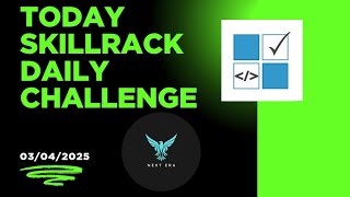 Today 03/04/2025 skillrack Daily challenge solution