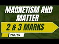 Magnetism &amp; Matter | Important Questions &amp; Answers 2 &amp; 3 Marks | 2nd PUC Physics 2025-26.