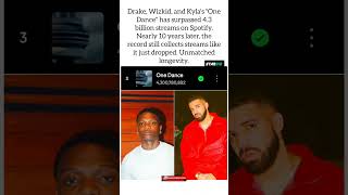 "One Dance" Hits 4.3 Billion Spotify Streams #shorts #Drake #Wizkid