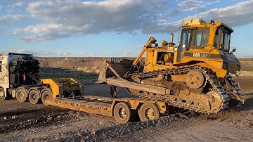 Loading And Transporting The Caterpillar D6R Bulldozer - Fasoulas Heavy Transports