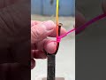 A secure and quick way to tie a fishhook knot