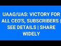 UAAG: VICTORY FOR ALL CEO'S, SUBSCRIBERS | SEE DETAILS | SHARE WIDELY 