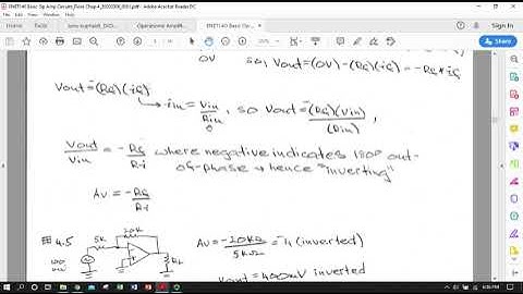 Basic Op Amp Circuits lecture two of three