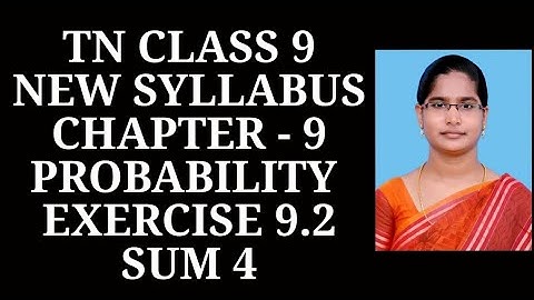 9th Maths Ch-9 Probability | Ex-9.2 (4th sum) | Samacheer One plus One channel