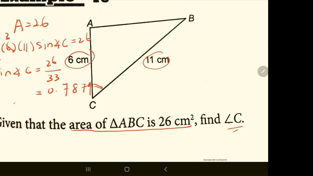 Form 4, Chapter 10 : 10.3  Areas of Triangles