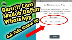 Baru!! Cara Daftar WhatsApp Tanpa Nomor  Hp - Durasi: 7.47. 