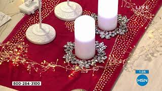 august   leo 7" Jeweled Wreath Candle Rings  Set of 2