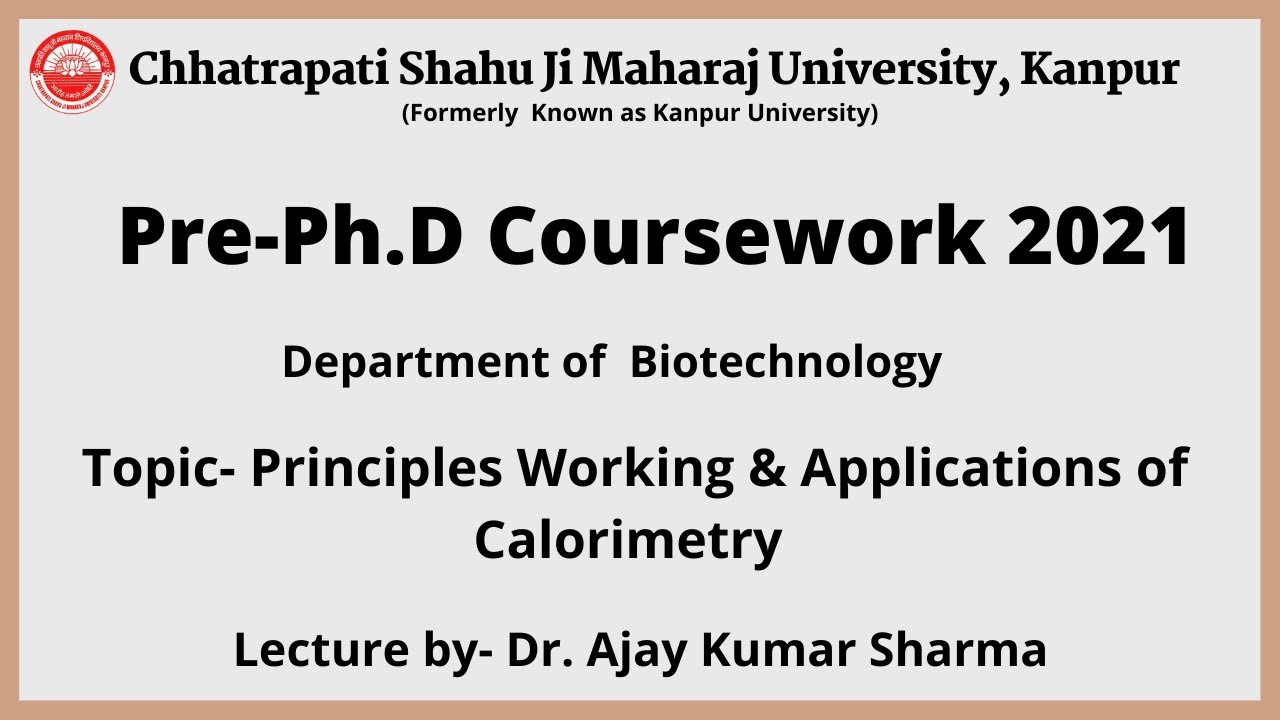 Principles Working & Applications of Calorimetry Department of
