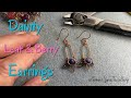 Wire Wrapped Dainty Leaf & Berry Earrings