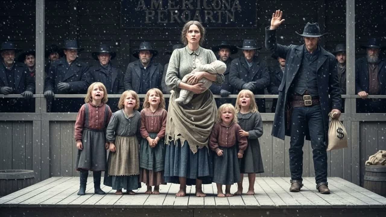 Widow With 6 Children Sold at Auction—Until a Silent Cowboy Changed Everything