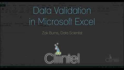 Microsoft Excel Tips :: Data Validation :: by Cliintel