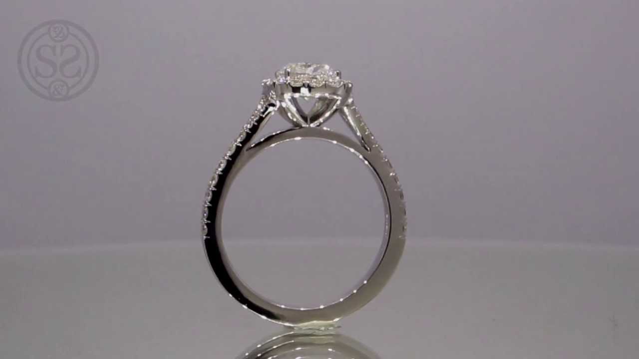 Split shank cushion cut diamond engagement rings