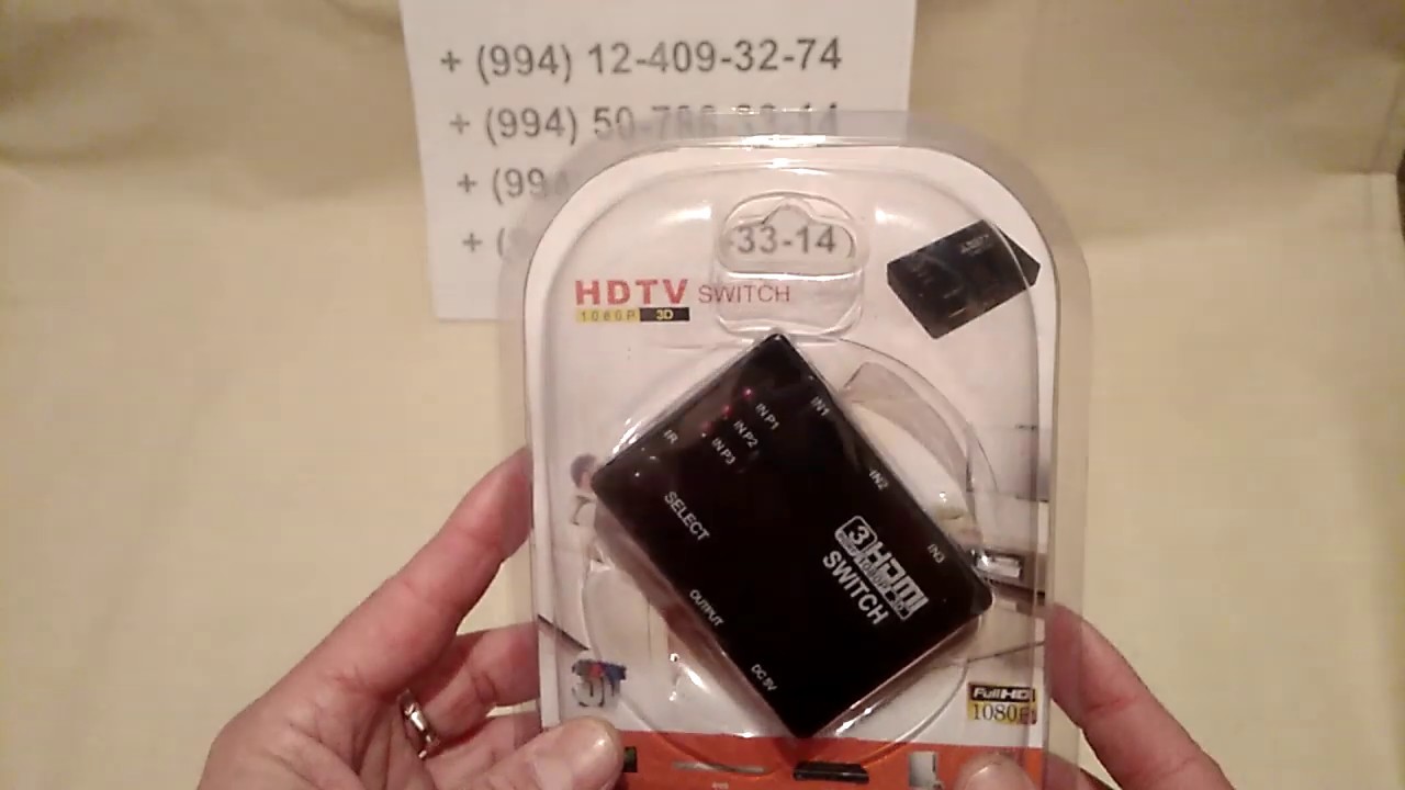 Сплиттер HDMI Video Splitter 1in-3out port UHD в Баку / Bakida