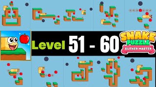 Snake puzzle : slither master level 51 - 60 solution walkthrough 