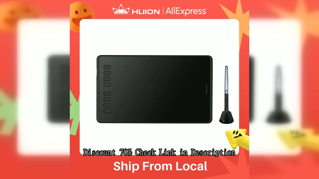 HUION H950P Ultrathin Graphic Tablet Digital Tablets Professional Drawing Pen Tablet with Battery-Fr