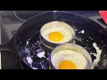 How to cook a steak-umm egg English muffin breakfast sandwich