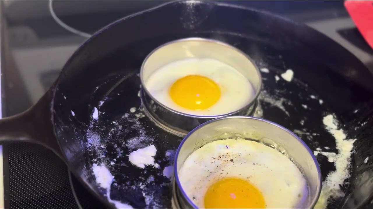 How to cook a steak-umm egg English muffin breakfast sandwich