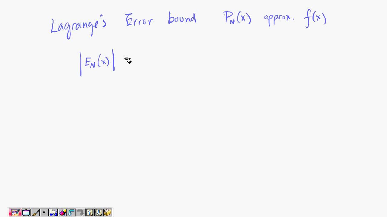 2555 6 Math 2 lecture 10 Ch 10 4 Error in Taylor's polynomials approximation