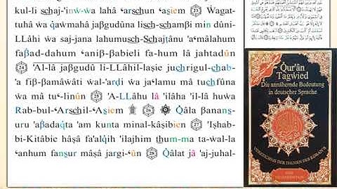 ختمة من مصحف التجويد باللغة الألمانية الصفحة رقم 379
