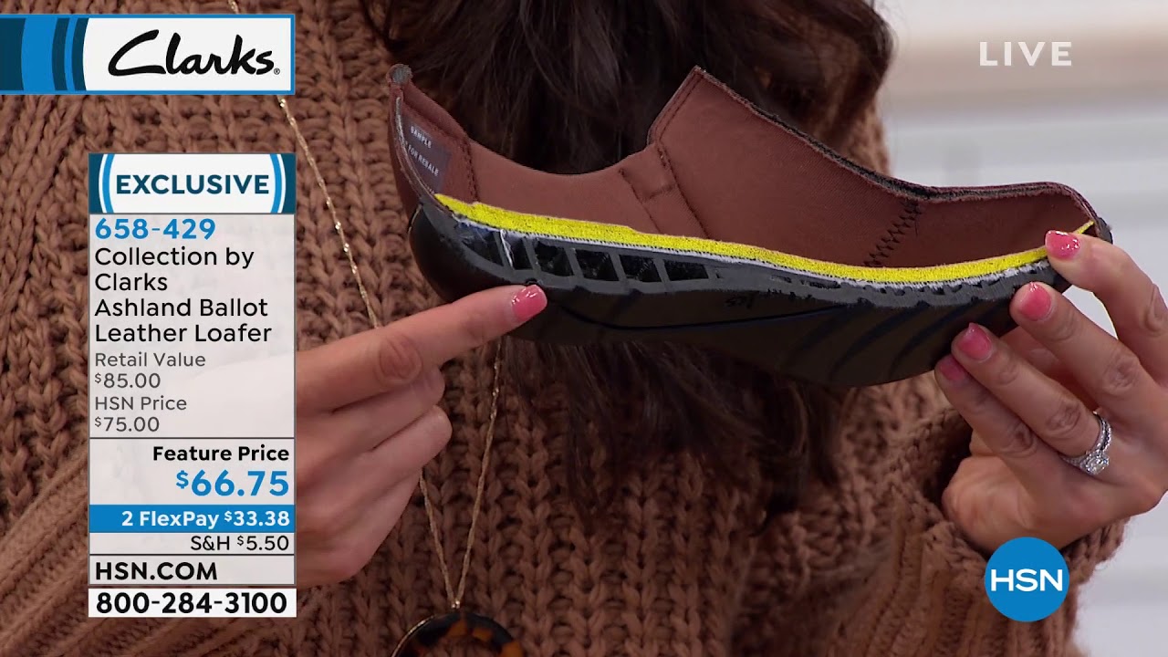 clarks ashland ballot leather loafer