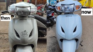 Honda Activa: full restoration video perfectly repainted like new.