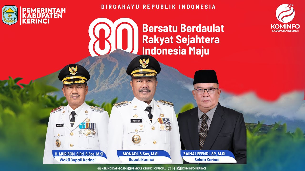 LIVE - UPACARA PERINGATAN HUT KE-80 KEMERDEKAAN RI TAHUN 2025 KABUPATEN KERINCI