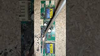 electronic components overloaded experiment with high voltage