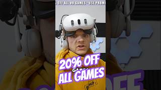 get a HUGE 20% OFF ALL VR Games - Use Code VRLAD #questcreatorpartner #metaquest3