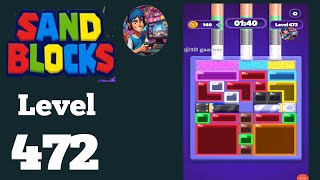 Sand blocks drop puzzle level  472 solution and walkthrough 