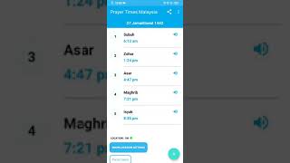 Prayer Times Malaysia screenshot 2