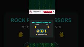 Rock Paper Scissors game using HTML CSS and JS #htmlcssjs  #games #rockpaperscissors  #ITSERVER