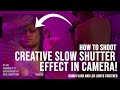 How to shoot creative shutter drag effect in camera  using flash and led lights