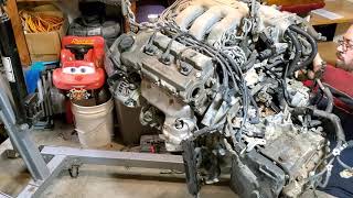 automatic transmission removal, grey mx6 engine