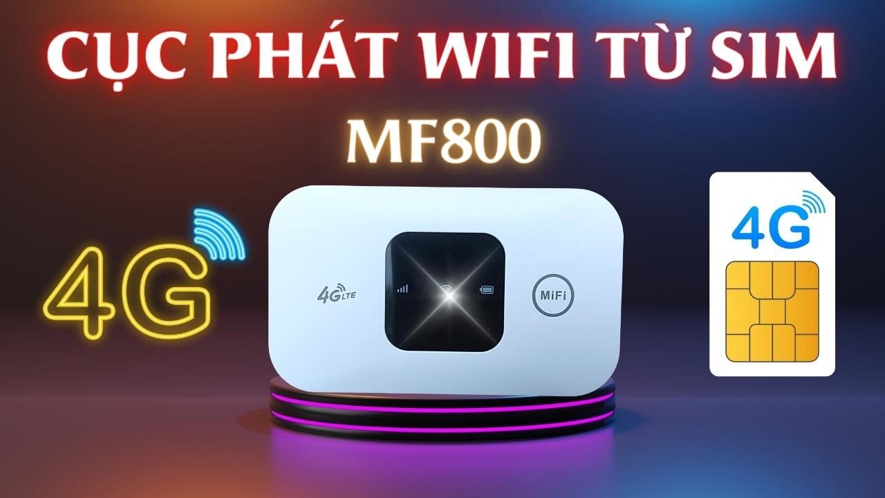 Bộ phát wifi từ sim 4G MF800 l Cục phát wifi 4G di... - youtube