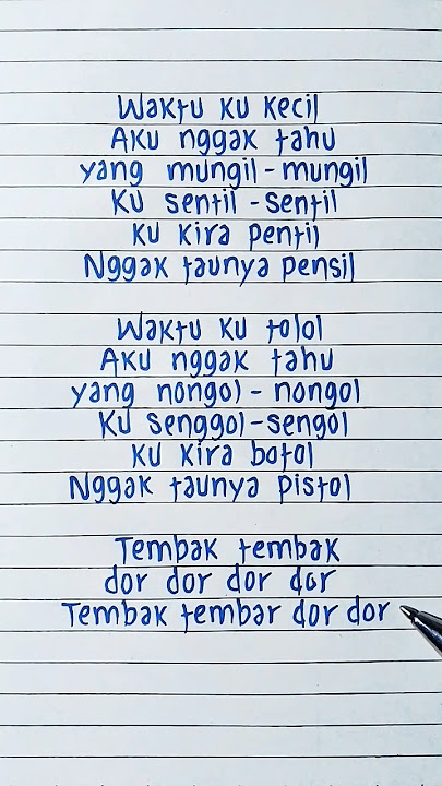 lirik waktu ku kecil aku gak tau yang mungil mungil