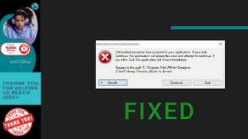 How To fix "Access to the path is denied"