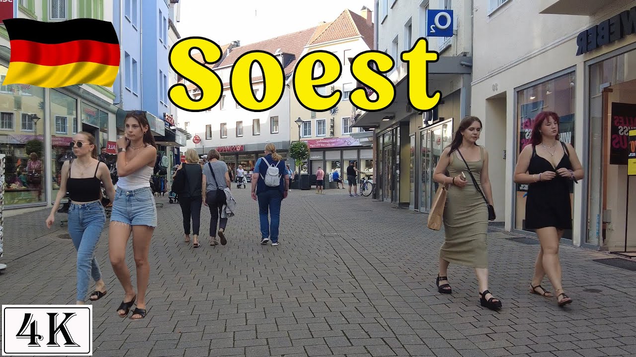 Walking in the city of Soest, Germany [4k]
