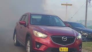 Grasbrand veroorzaakt aanrijding