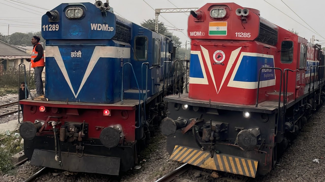 NCR JHANSI JHS WDM3D’s Diesel Locos 11289/11285/14162 & JHANSI JHS WDG3A 13174/13300 Diesel Locos 🥹🚂